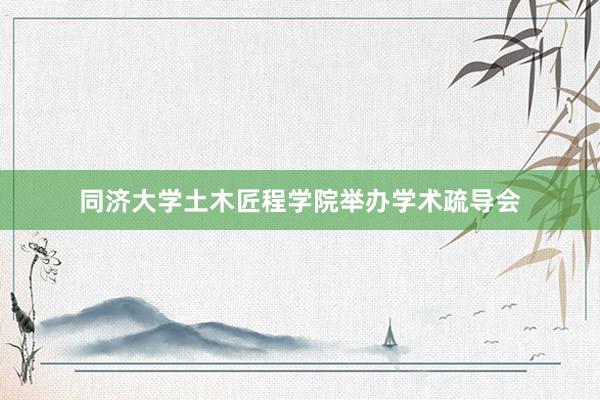 同济大学土木匠程学院举办学术疏导会